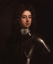 John Churchill, circa 1685, whose defection to William was a serious blow. John Churchill, 1st Duke of Marlborough by John Closterman.jpg