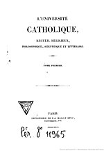 Vignette pour L'Université catholique