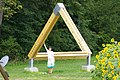 Escultura en Austria baseada no triángulo de Penrose