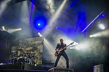 Dave Farrell performing with Linkin Park at Rock im Park in 2014 Linkin Park-Rock im Park 2014- by 2eight DSC8717.jpg