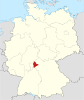 Kart som viser Landkreis Main-Spessarts beliggenhet i Tyskland