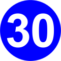 26a) — 30 km/h minimum speed limit