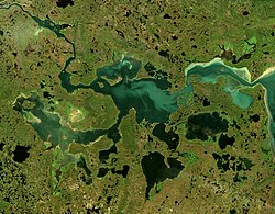 Jezero ze satelitu Sentinel-2 (2021)