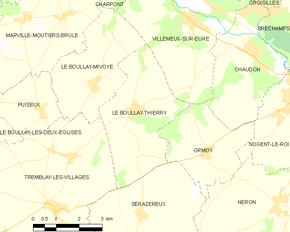 Poziția localității Le Boullay-Thierry