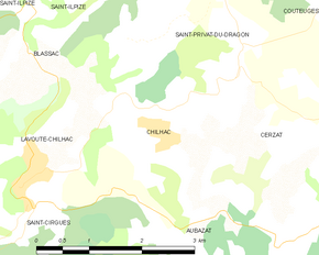 Poziția localității Chilhac