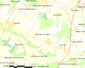 Poziția localității Berneuil-en-Bray