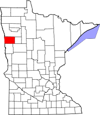 Map of Minesota highlighting Norman County