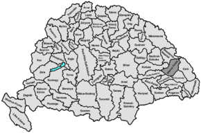 Hartă de poziționare pentru Comitatul Mureș-Turda (Maros-Torda)