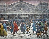 「雪のパリ東駅」(1917)