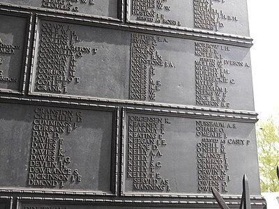 Merchant Navy Memorial - plaques - Lusitania C-D, H-K, M-O.jpg