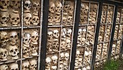 The Biru Skull Wall, a local funerary practice