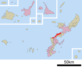 Situering van Onna in de prefectuur Okinawa