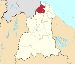 巴西马县在吉兰丹的位置