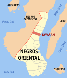 Tayasan na Negros Oriental Coordenadas : 9°55'N, 123°9'E