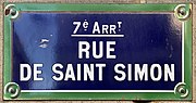 Vignette pour Rue de Saint-Simon