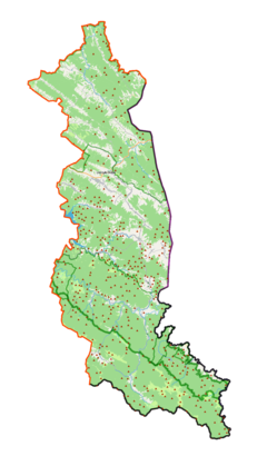 Mapa lokalizacyjna powiatu bieszczadzkiego