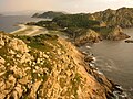 Praia de Rodas desde a montaña norte