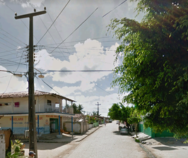 De straat Rua Borges Trindade in de gemeente Santa Rita