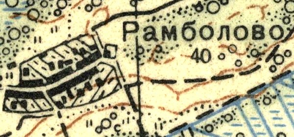 План деревни Рамболово. 1939 год