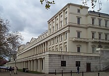 The current premises of the Royal Society, 6-9 Carlton House Terrace, London (first four properties only) Royal Society 20040420.jpg