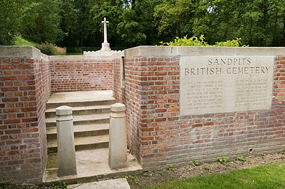 L'entrée du cimetière militaire britannique.