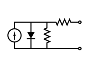 The equivalent circuit of a solar cell