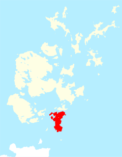 Poloha ostrova South Ronaldsay v Orknejích