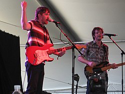 Tapes 'n Tapes performing at the Coachella Valley Music and Arts Festival in 2007