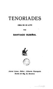 Tenoriades de Santiago Rusiñol (1924)