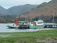 Glenridding Pier, with Lady Wakefield and Raven