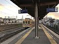 Train of Nishitetsu Kaizuka Line at Najima Station