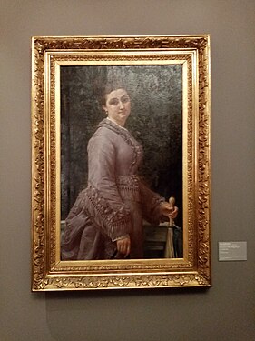 Portrait de Valentine Briguiboul en robe mauve avec son ombrelle, Castres, musée Goya.