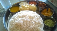 Vegetarian thali at an Indian restaurant in Dubai.jpg