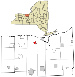 Location in Wayne County and the state of New York.