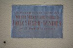 Fritz Stüber-Gunther - Gedenktafel