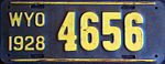 Номерной знак Вайоминга 1928 года.jpg