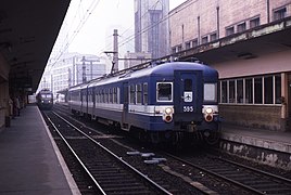 Matériel construit spécifiquement pour la desserte de l'aéroport (désormais hors-service), vu à Bruxelles-Nord.