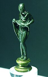 Roman imperial bronze figurine of Aphroditus, 1st-3rd century CE Afrodito - Museo Arqueologico de Alicante MARQ - La belleza del cuerpo.JPG