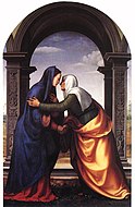 『聖母のエリザベト訪問』 (1503年) ウフィツィ美術館 (フィレンツェ)