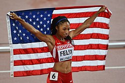 Allyson Felix gewann Gold über 400 Meter und Silber mit beiden Staffeln