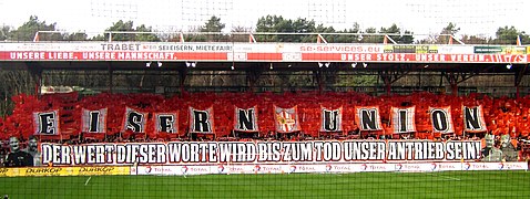 Coreografia della Waldseite in occasione di una partita interna dell'Union