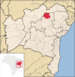 Location of Campo Formoso in Bahia
