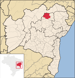 Localização de Campo Formoso na Bahia