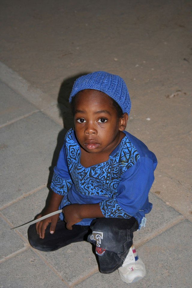 Un enfant de la communauté, à Dimona, en septembre 2005.