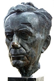 Buste van Paul Tillich door James Rosati in New Harmony, Indiana, Verenigde Staten