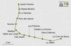 Voir la carte de la ligne.