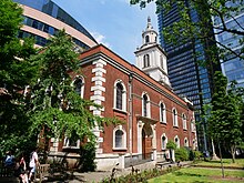 View of the church from the southwest Church of Saint Botolph-without-Bishopsgate (Southwest View - 01).jpg