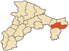 Localizarea districtului în cadrul provinciei