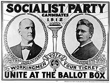 Campaign poster from the 1912 United States presidential election where Emil Seidel was the running mate of Eugene V. Debs Debs campaign.jpg