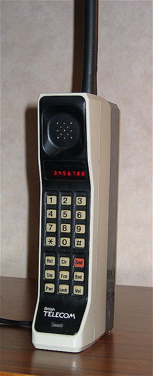 A Motorola DynaTAC 8000X from 1984. This phone...